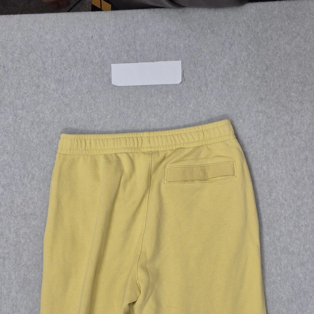 Nike Men Pants M Yellow Sweatpants‎ Fleece Swoosh BV2671-700 Logo 28